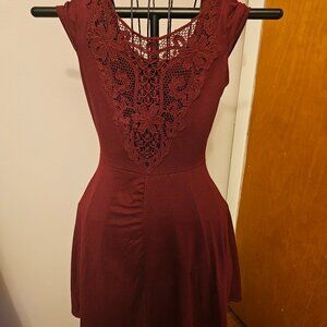 Burgundy Stretchy Dress